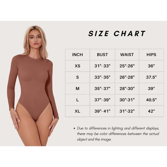 Women Knot Front Long Sleeve Crew Neck Sexy Tops Smoke Cloud Collection Bodysuit - Picture 6 of 6